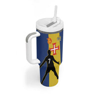 Custom Portugal Maderia Football Tumbler With Handle Sporty Style