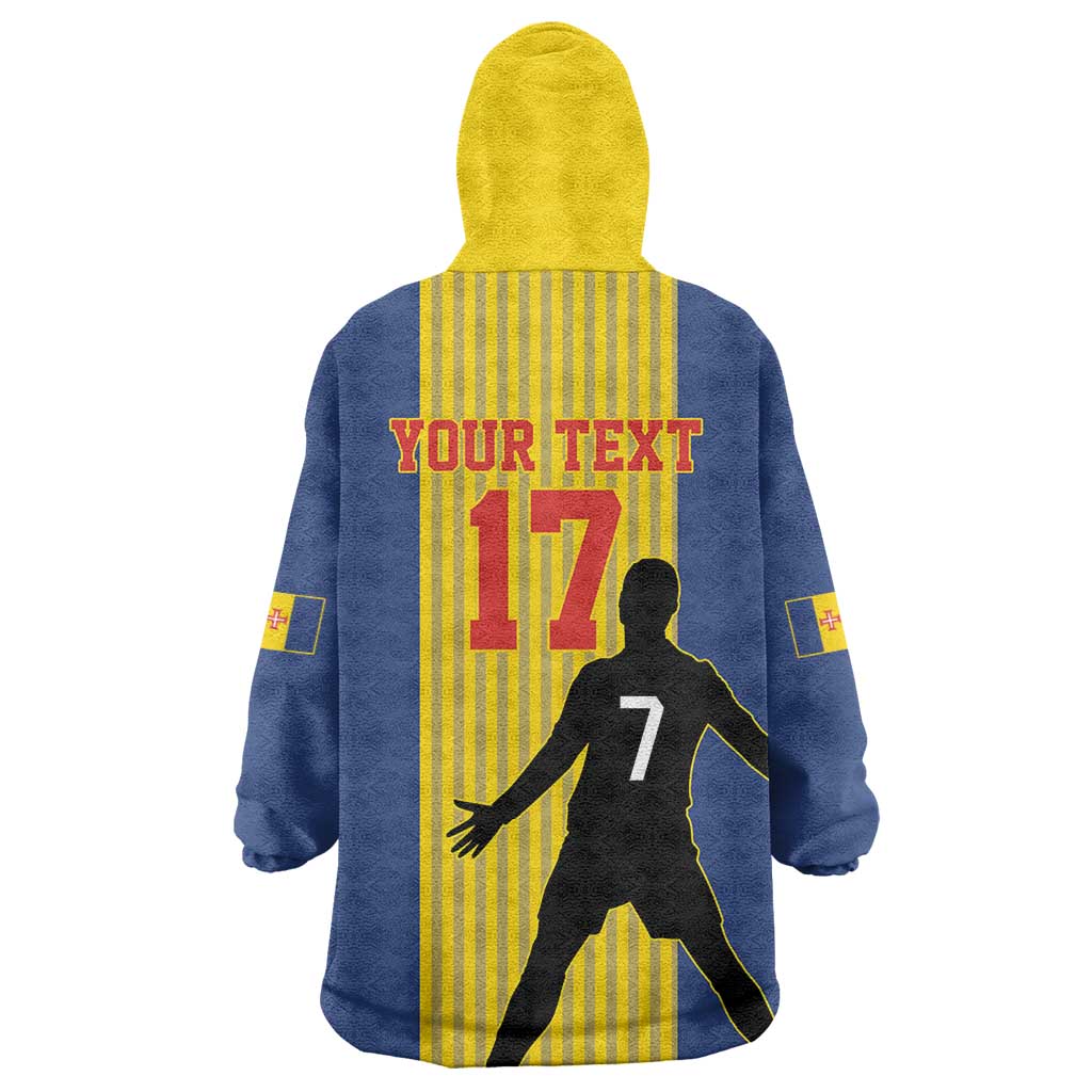 Custom Portugal Maderia Football Wearable Blanket Hoodie Sporty Style