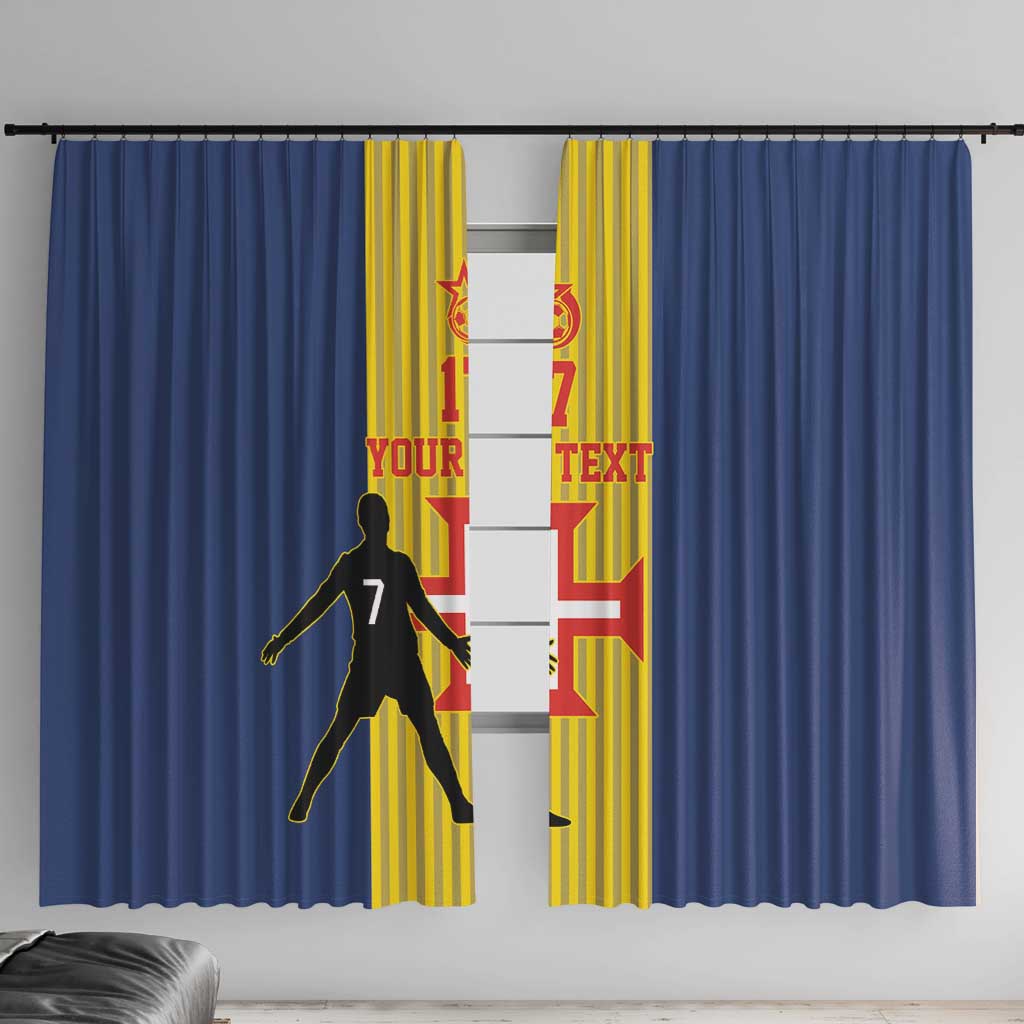 Custom Portugal Maderia Football Window Curtain Sporty Style