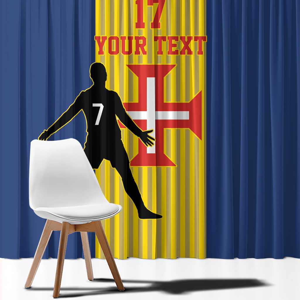 Custom Portugal Maderia Football Window Curtain Sporty Style