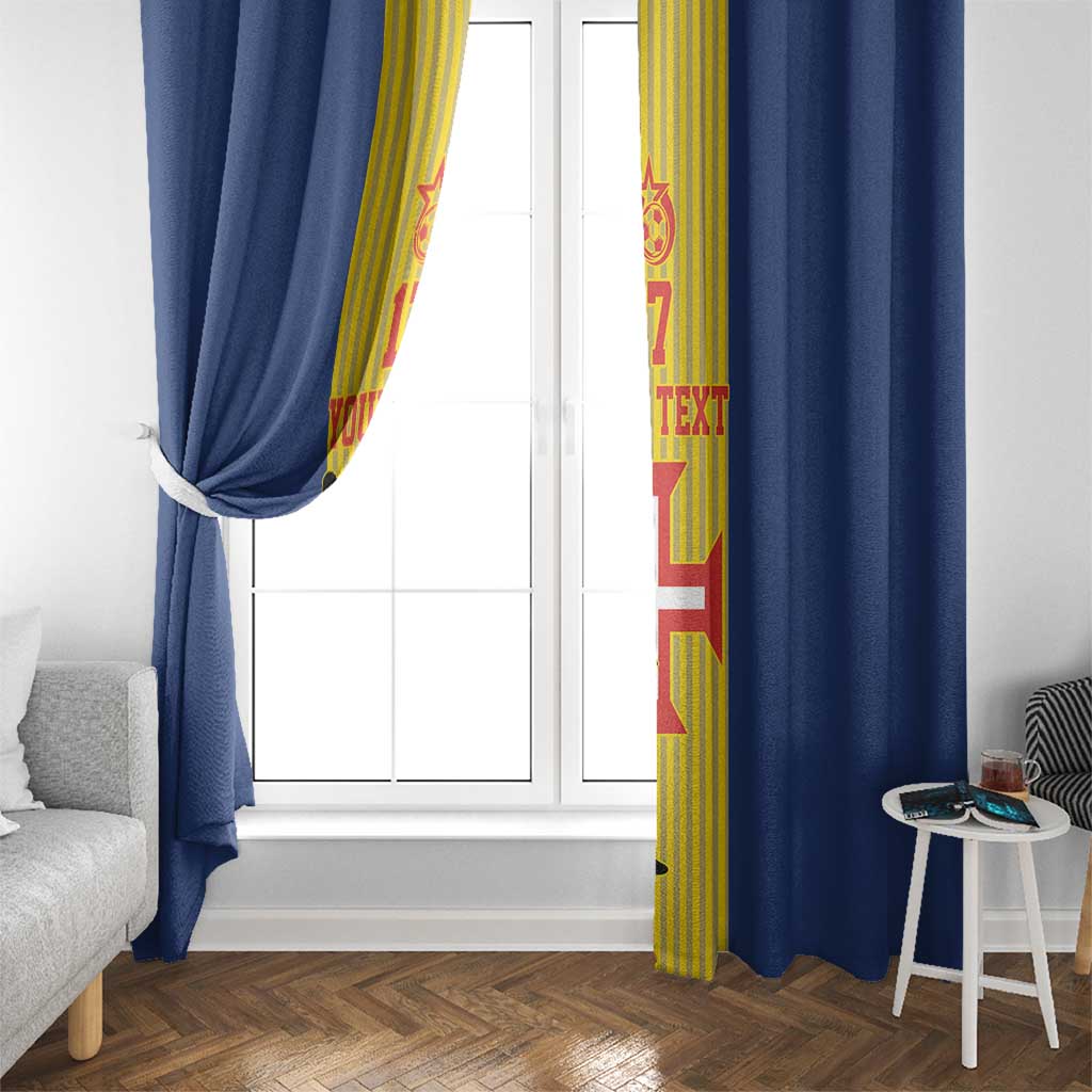 Custom Portugal Maderia Football Window Curtain Sporty Style
