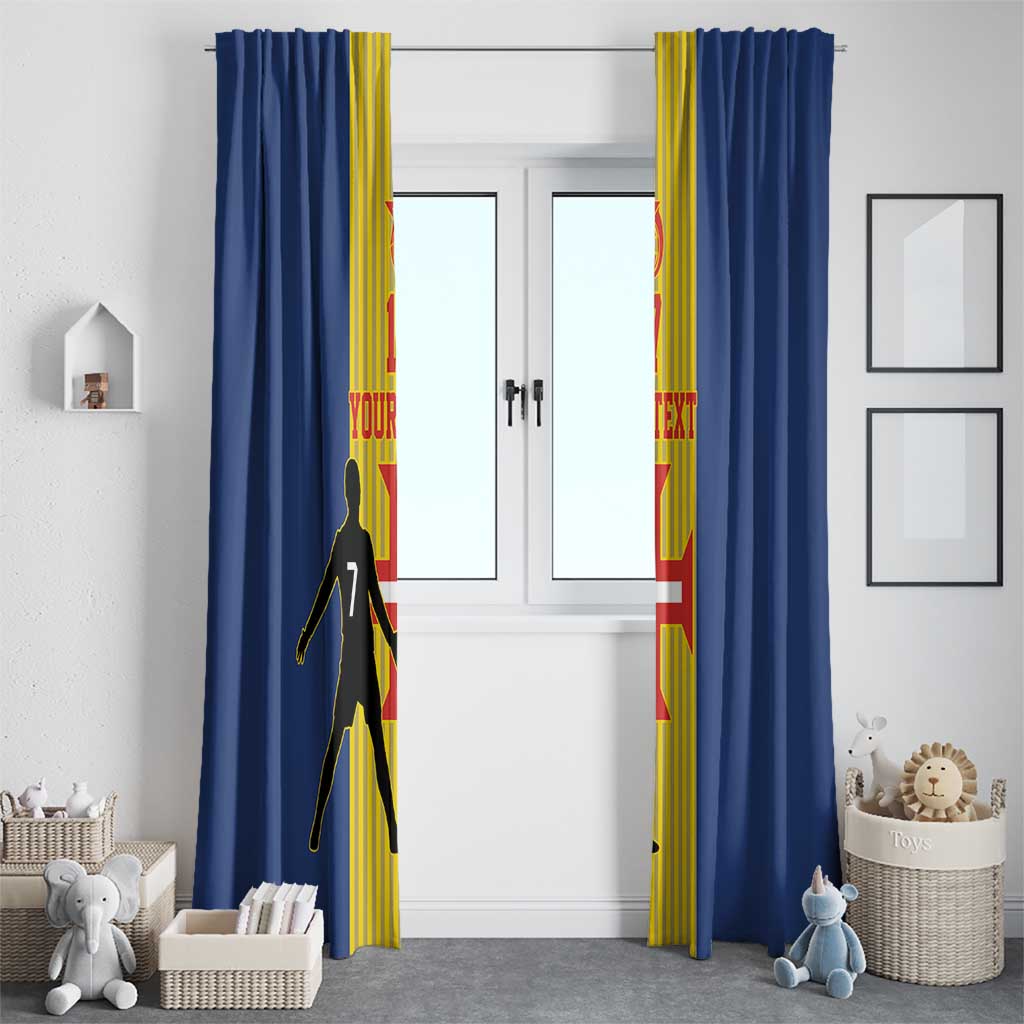 Custom Portugal Maderia Football Window Curtain Sporty Style