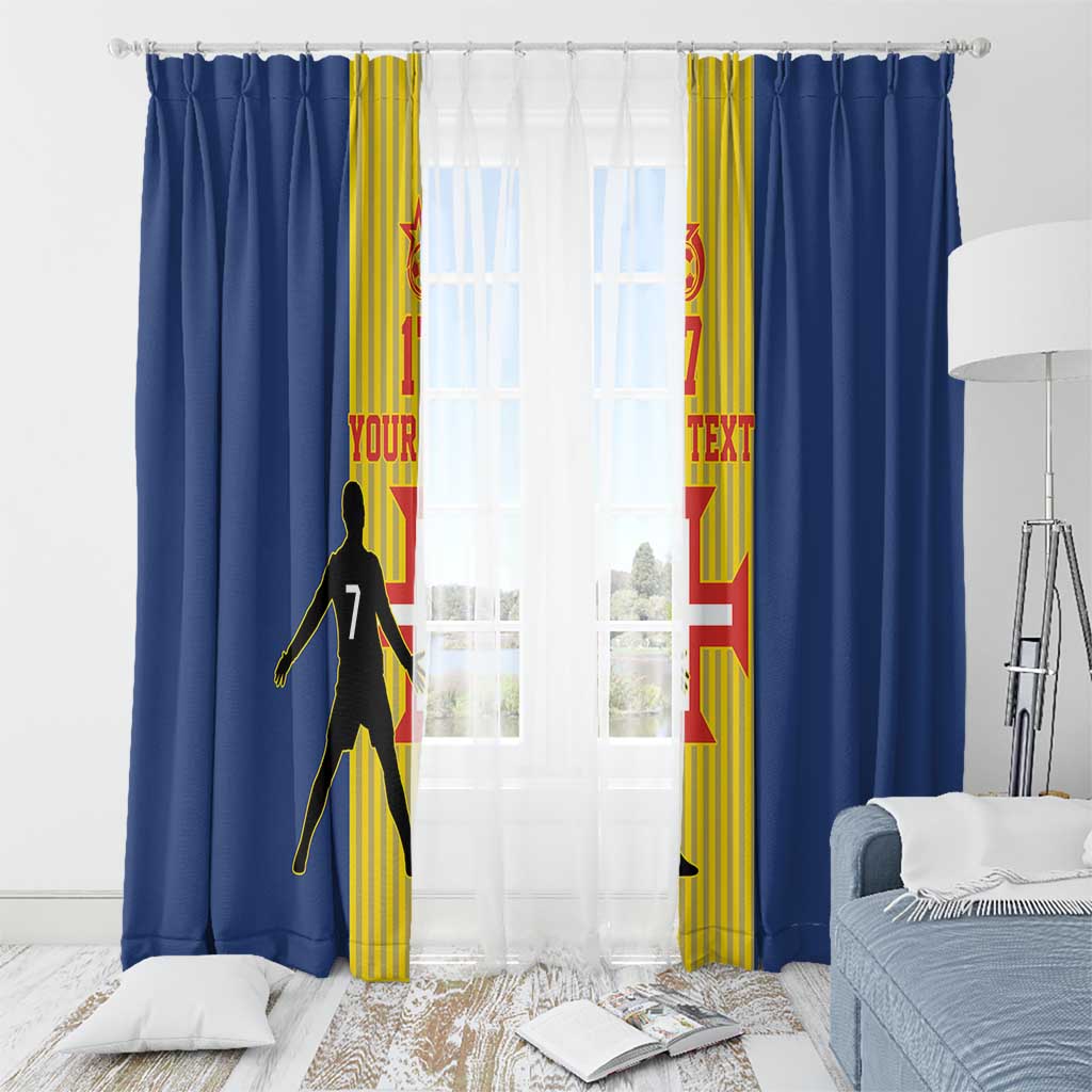 Custom Portugal Maderia Football Window Curtain Sporty Style