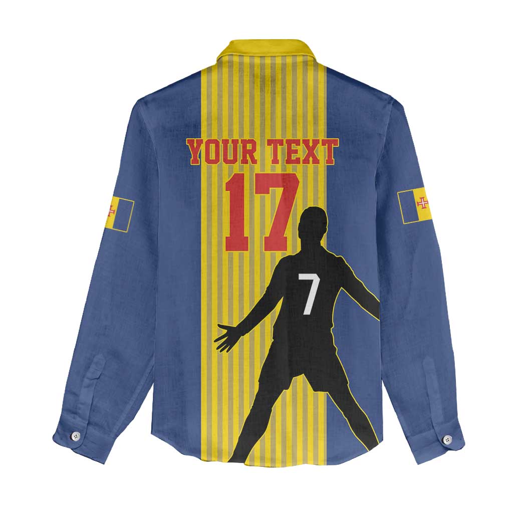 Custom Portugal Maderia Football Women Casual Shirt Sporty Style