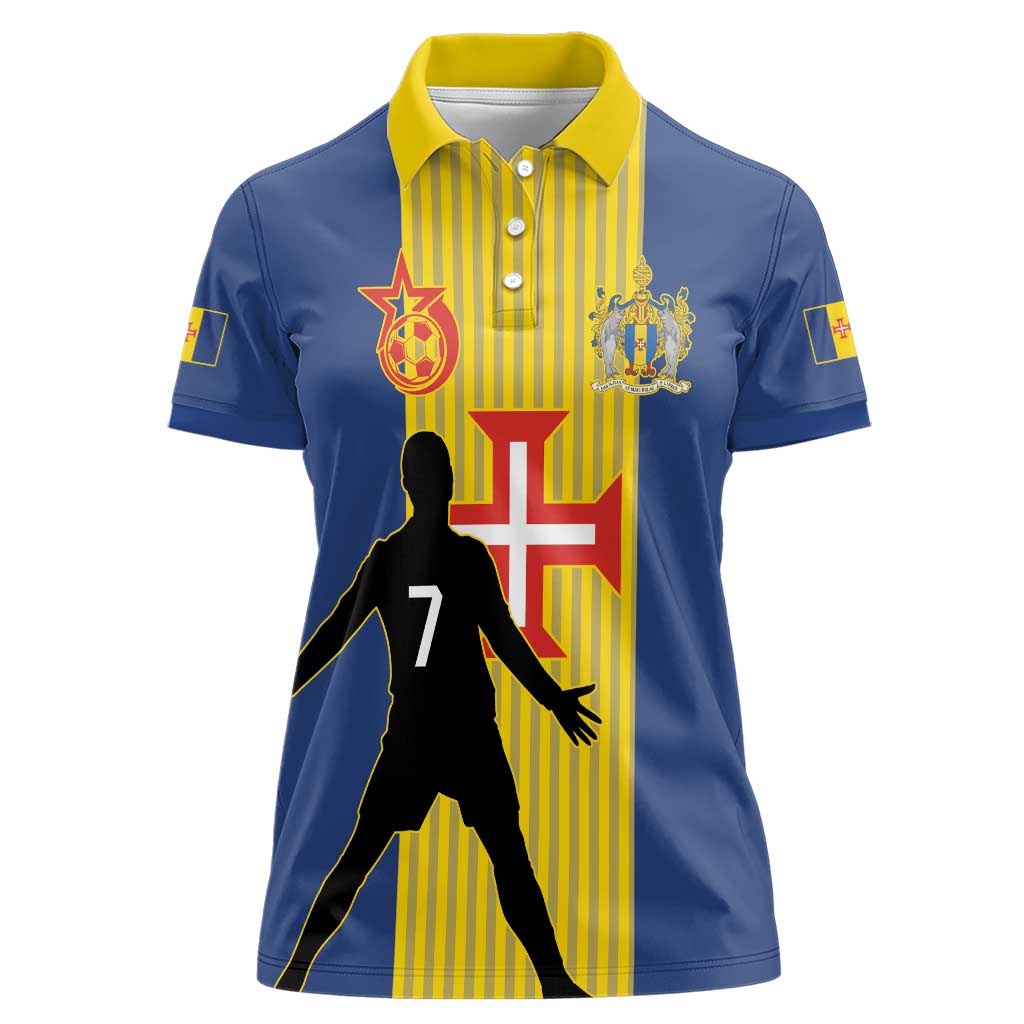 Custom Portugal Maderia Football Women Polo Shirt Sporty Style