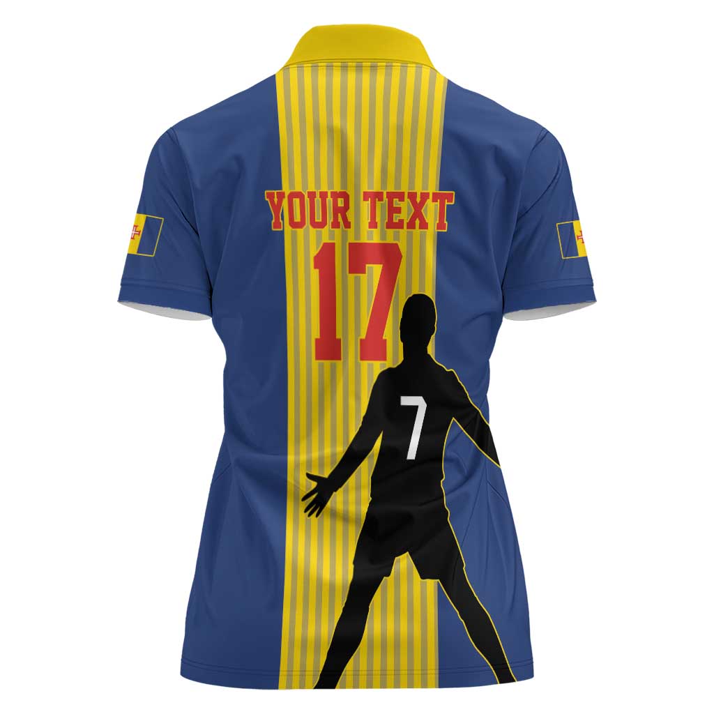 Custom Portugal Maderia Football Women Polo Shirt Sporty Style