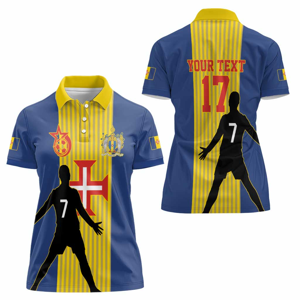 Custom Portugal Maderia Football Women Polo Shirt Sporty Style