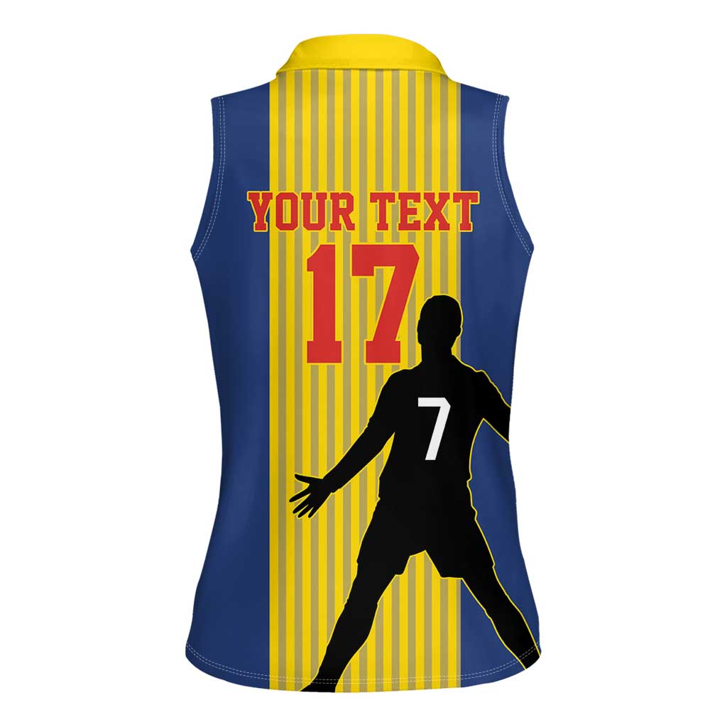 Custom Portugal Maderia Football Women Sleeveless Polo Shirt Sporty Style