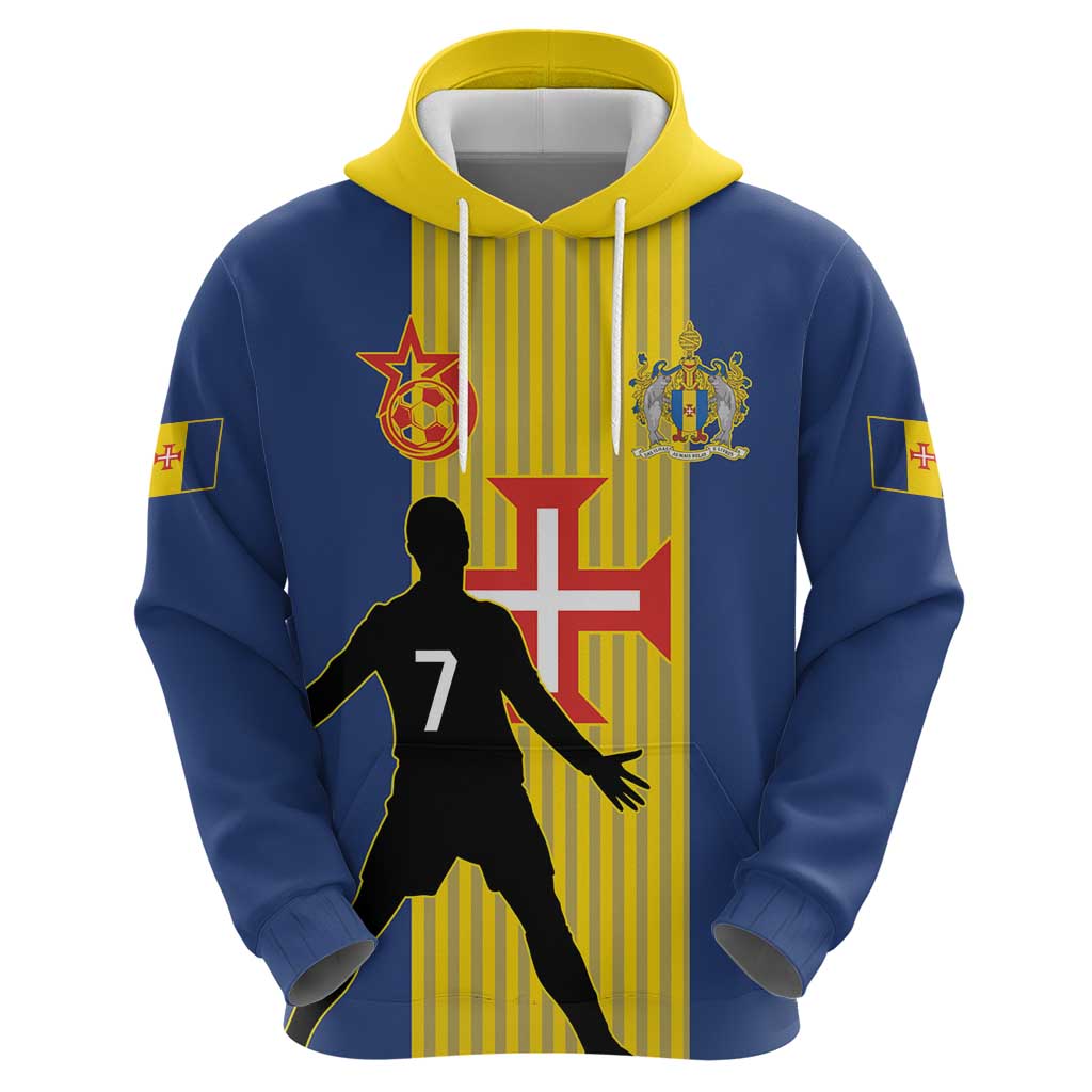 Custom Portugal Maderia Football Zip Hoodie Sporty Style