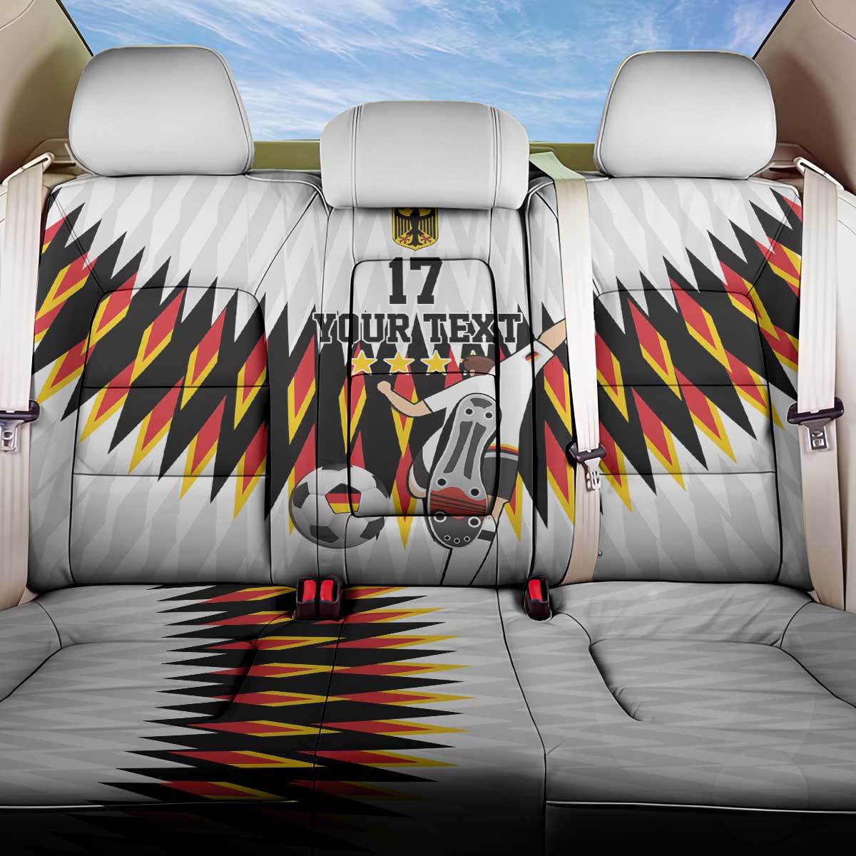 Custom Germany Football Back Car Seat Cover Sporty Style