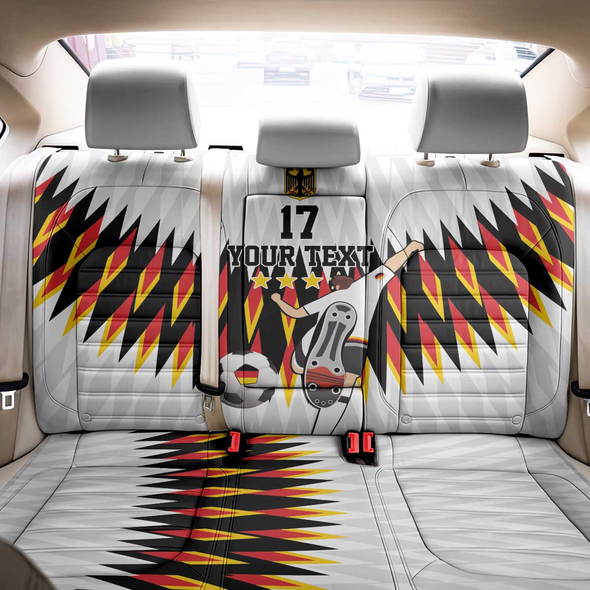 Custom Germany Football Back Car Seat Cover Sporty Style