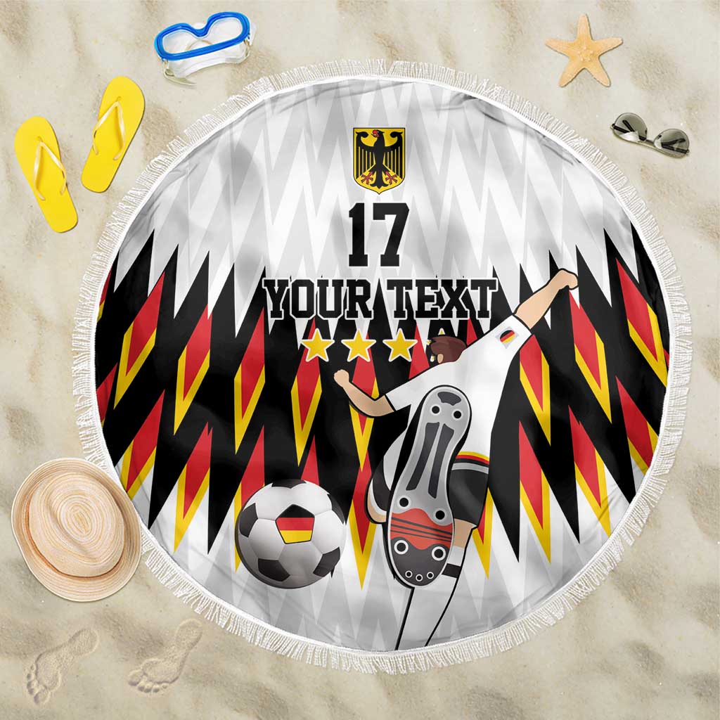 Custom Germany Football Beach Blanket Sporty Style
