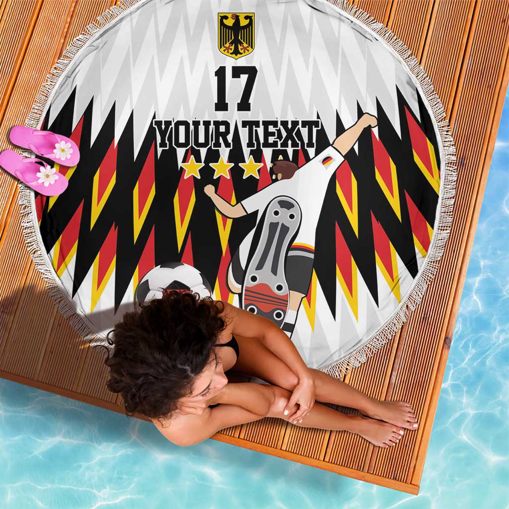 Custom Germany Football Beach Blanket Sporty Style