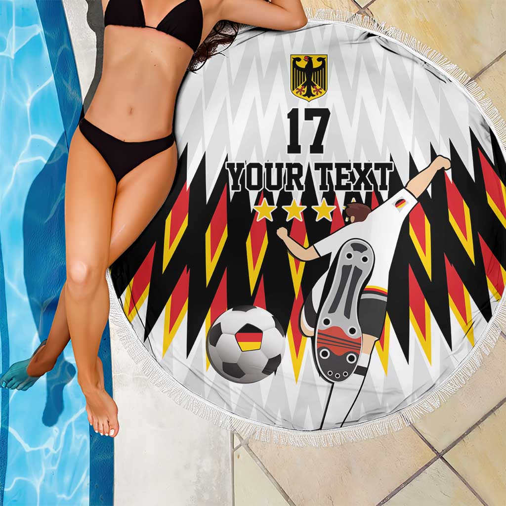 Custom Germany Football Beach Blanket Sporty Style