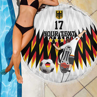 Custom Germany Football Beach Blanket Sporty Style