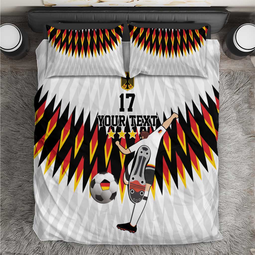 Custom Germany Football Bedding Set Sporty Style