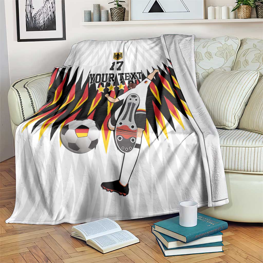 Custom Germany Football Blanket Sporty Style