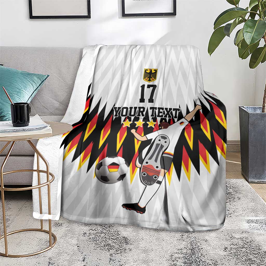 Custom Germany Football Blanket Sporty Style
