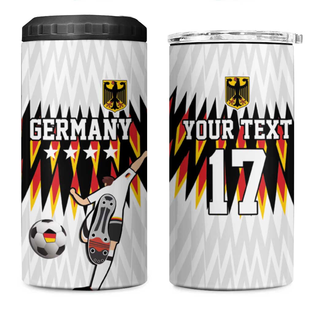 Custom Germany Football 4 in 1 Can Cooler Tumbler Sporty Style