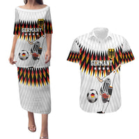 Custom Germany Football Couples Matching Puletasi and Hawaiian Shirt Sporty Style