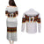 Custom Germany Football Couples Matching Puletasi and Long Sleeve Button Shirt Sporty Style