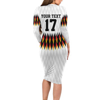 Custom Germany Football Family Matching Long Sleeve Bodycon Dress and Hawaiian Shirt Sporty Style