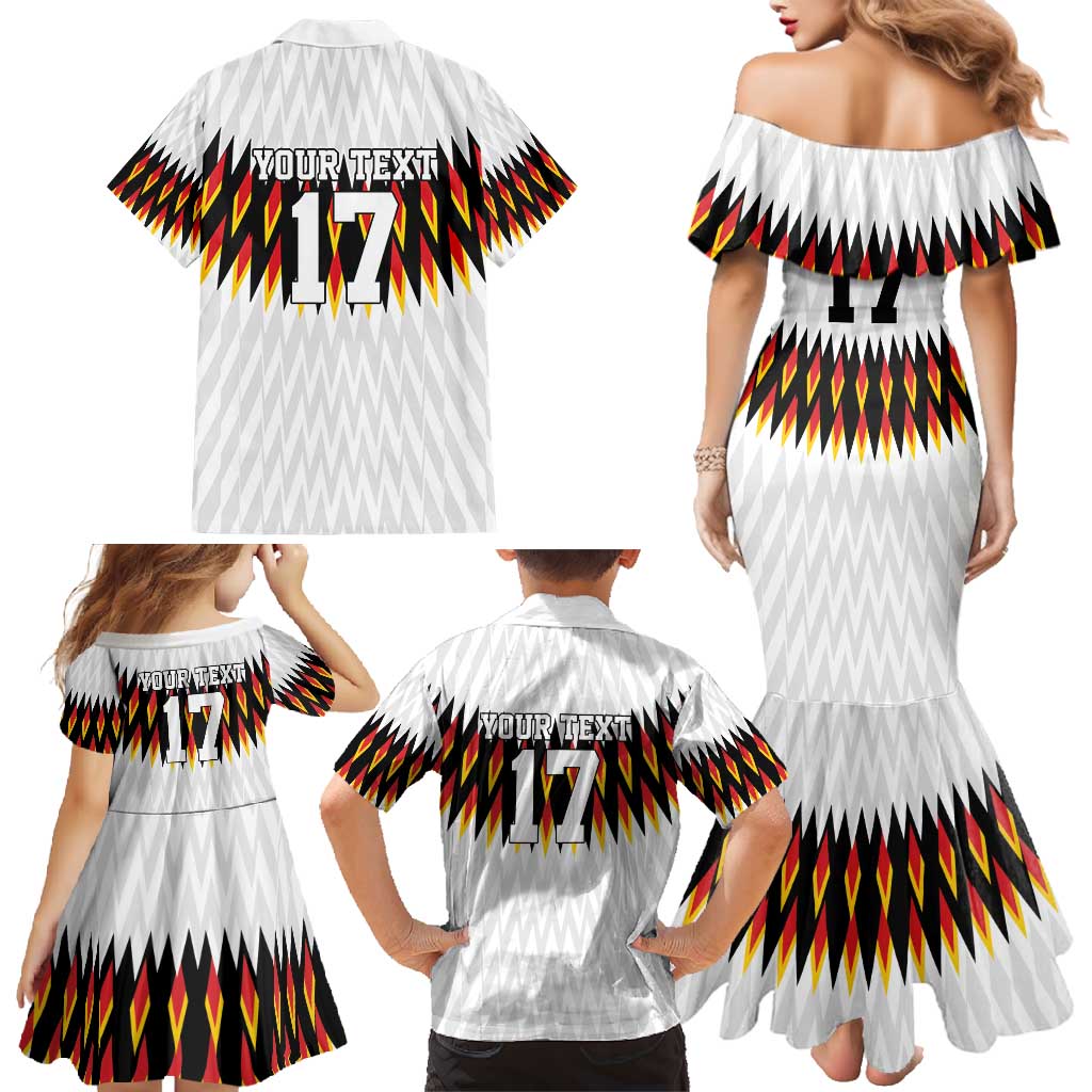 Custom Germany Football Family Matching Mermaid Dress and Hawaiian Shirt Sporty Style