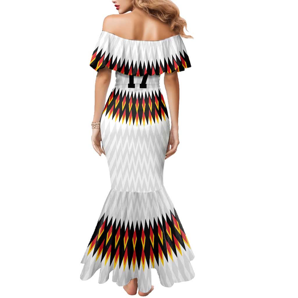 Custom Germany Football Family Matching Mermaid Dress and Hawaiian Shirt Sporty Style