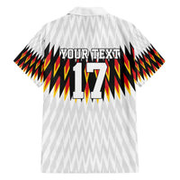 Custom Germany Football Family Matching Off The Shoulder Long Sleeve Dress and Hawaiian Shirt Sporty Style