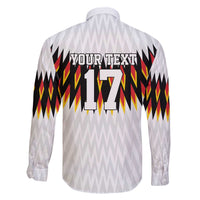 Custom Germany Football Family Matching Off The Shoulder Long Sleeve Dress and Hawaiian Shirt Sporty Style