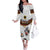 Custom Germany Football Family Matching Off The Shoulder Long Sleeve Dress and Hawaiian Shirt Sporty Style