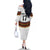 Custom Germany Football Family Matching Off The Shoulder Long Sleeve Dress and Hawaiian Shirt Sporty Style