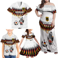 Custom Germany Football Family Matching Off Shoulder Maxi Dress and Hawaiian Shirt Sporty Style
