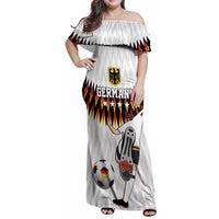 Custom Germany Football Family Matching Off Shoulder Maxi Dress and Hawaiian Shirt Sporty Style