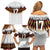 Custom Germany Football Family Matching Off Shoulder Short Dress and Hawaiian Shirt Sporty Style