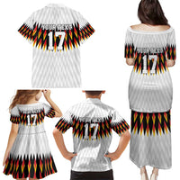 Custom Germany Football Family Matching Puletasi and Hawaiian Shirt Sporty Style