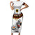 Custom Germany Football Family Matching Short Sleeve Bodycon Dress and Hawaiian Shirt Sporty Style