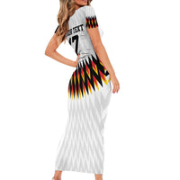 Custom Germany Football Family Matching Short Sleeve Bodycon Dress and Hawaiian Shirt Sporty Style