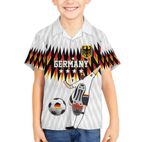 Custom Germany Football Family Matching Short Sleeve Bodycon Dress and Hawaiian Shirt Sporty Style