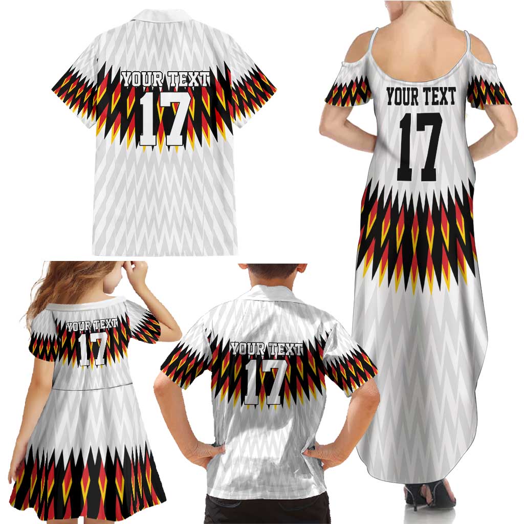 Custom Germany Football Family Matching Summer Maxi Dress and Hawaiian Shirt Sporty Style