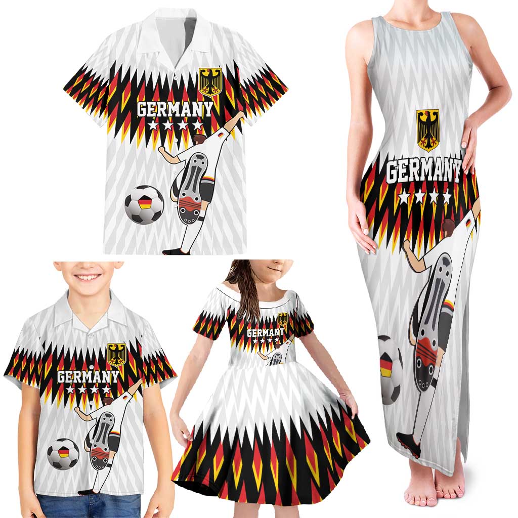 Custom Germany Football Family Matching Tank Maxi Dress and Hawaiian Shirt Sporty Style