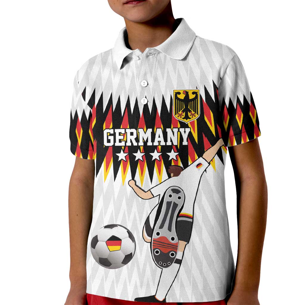 Custom Germany Football Kid Polo Shirt Sporty Style