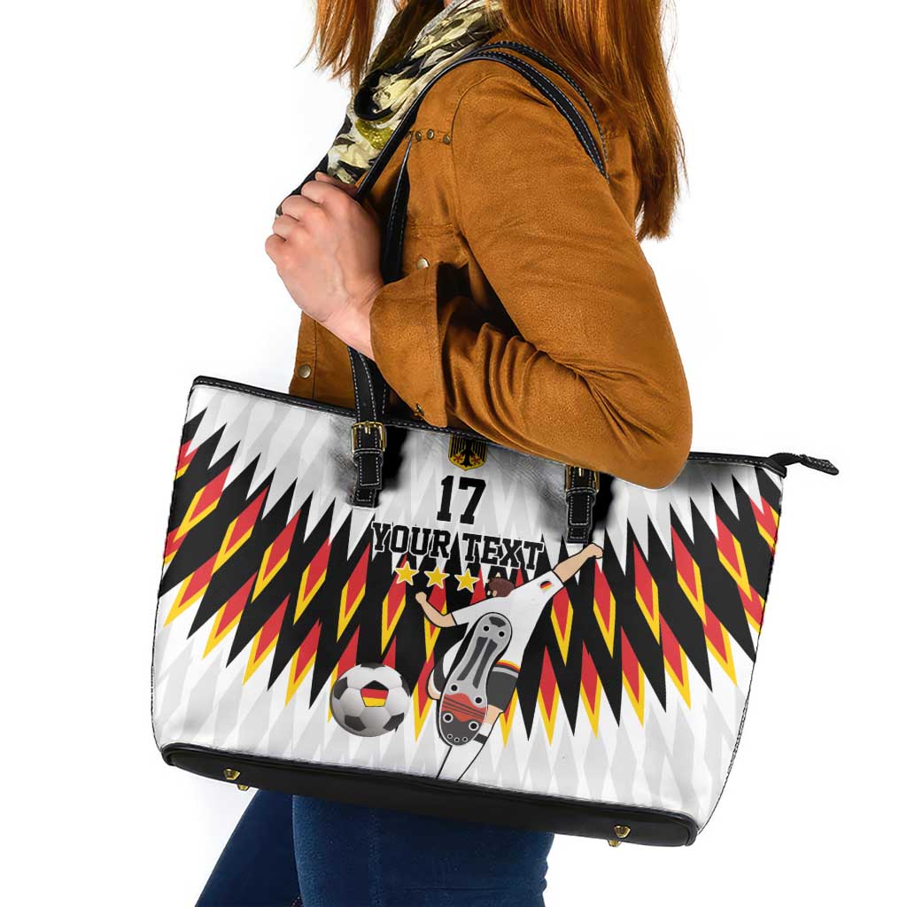 Custom Germany Football Leather Tote Bag Sporty Style