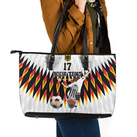 Custom Germany Football Leather Tote Bag Sporty Style