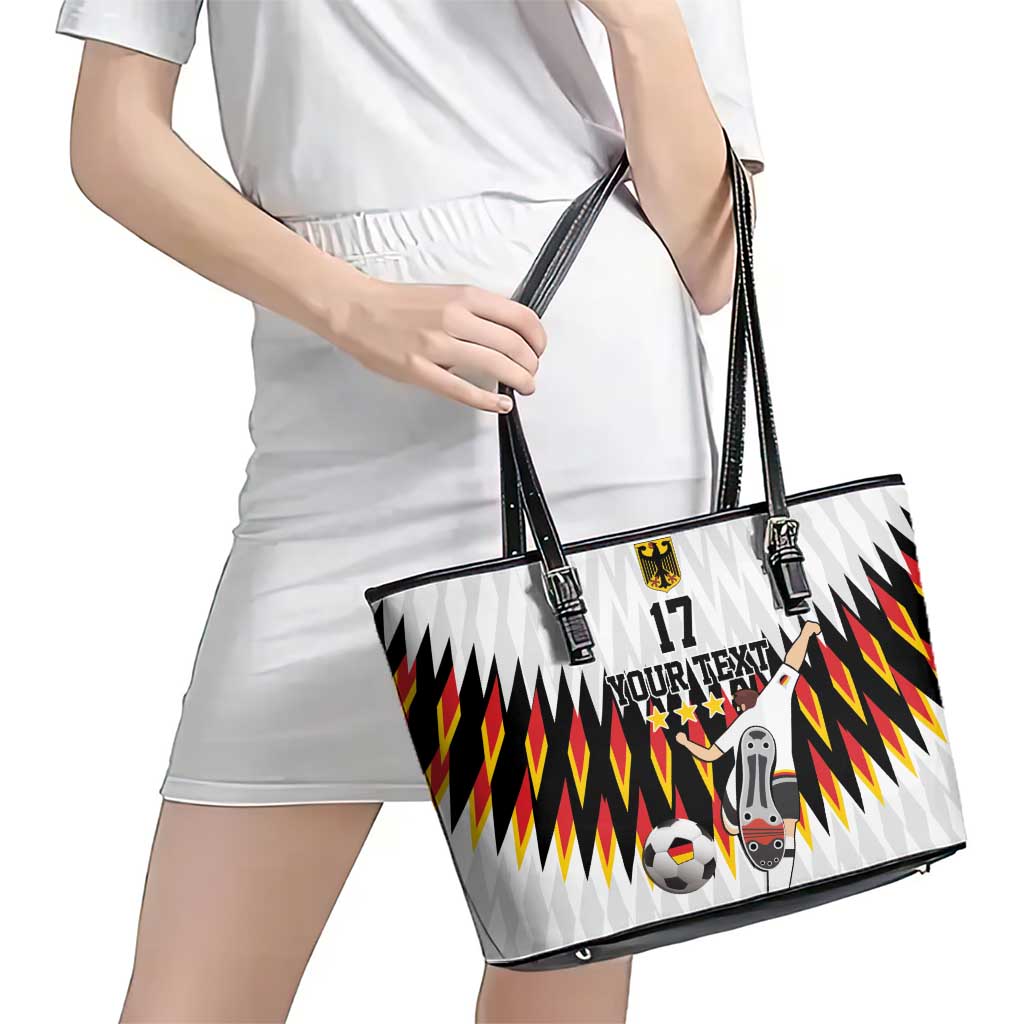 Custom Germany Football Leather Tote Bag Sporty Style