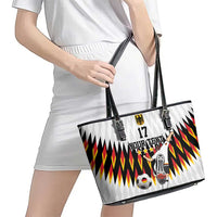 Custom Germany Football Leather Tote Bag Sporty Style
