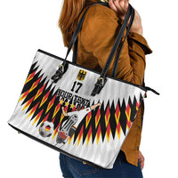 Custom Germany Football Leather Tote Bag Sporty Style