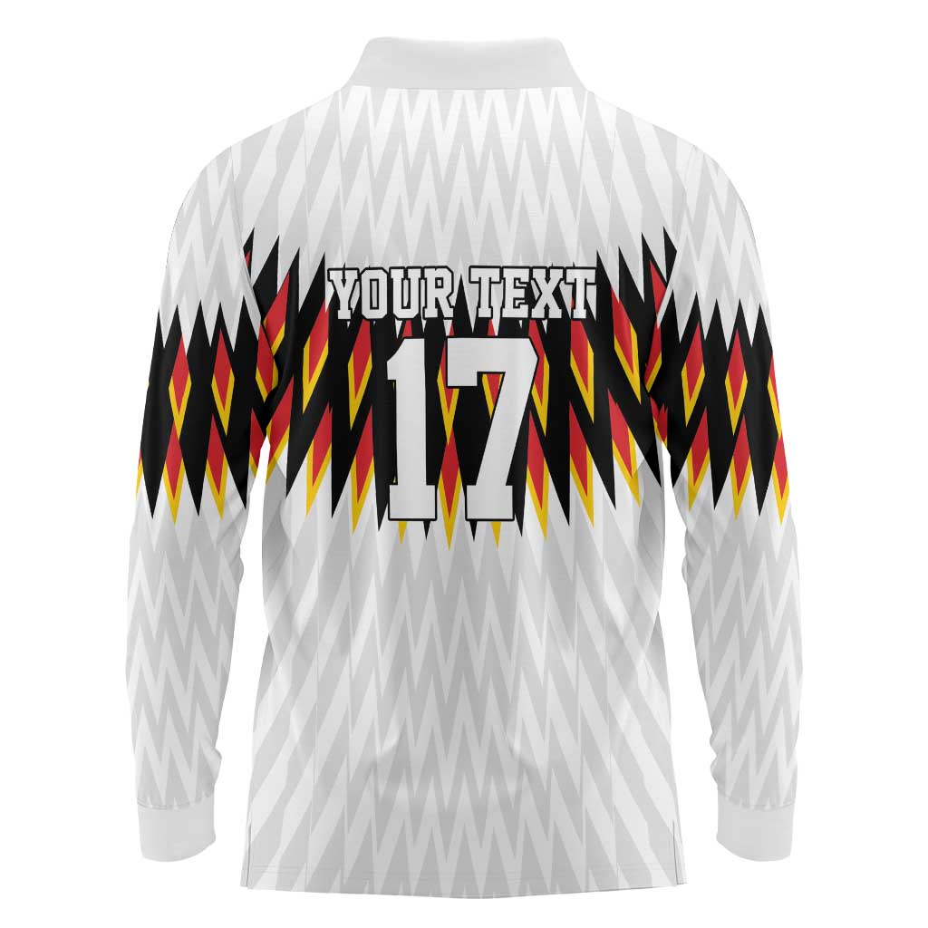 Custom Germany Football Long Sleeve Polo Shirt Sporty Style