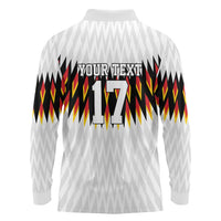 Custom Germany Football Long Sleeve Polo Shirt Sporty Style