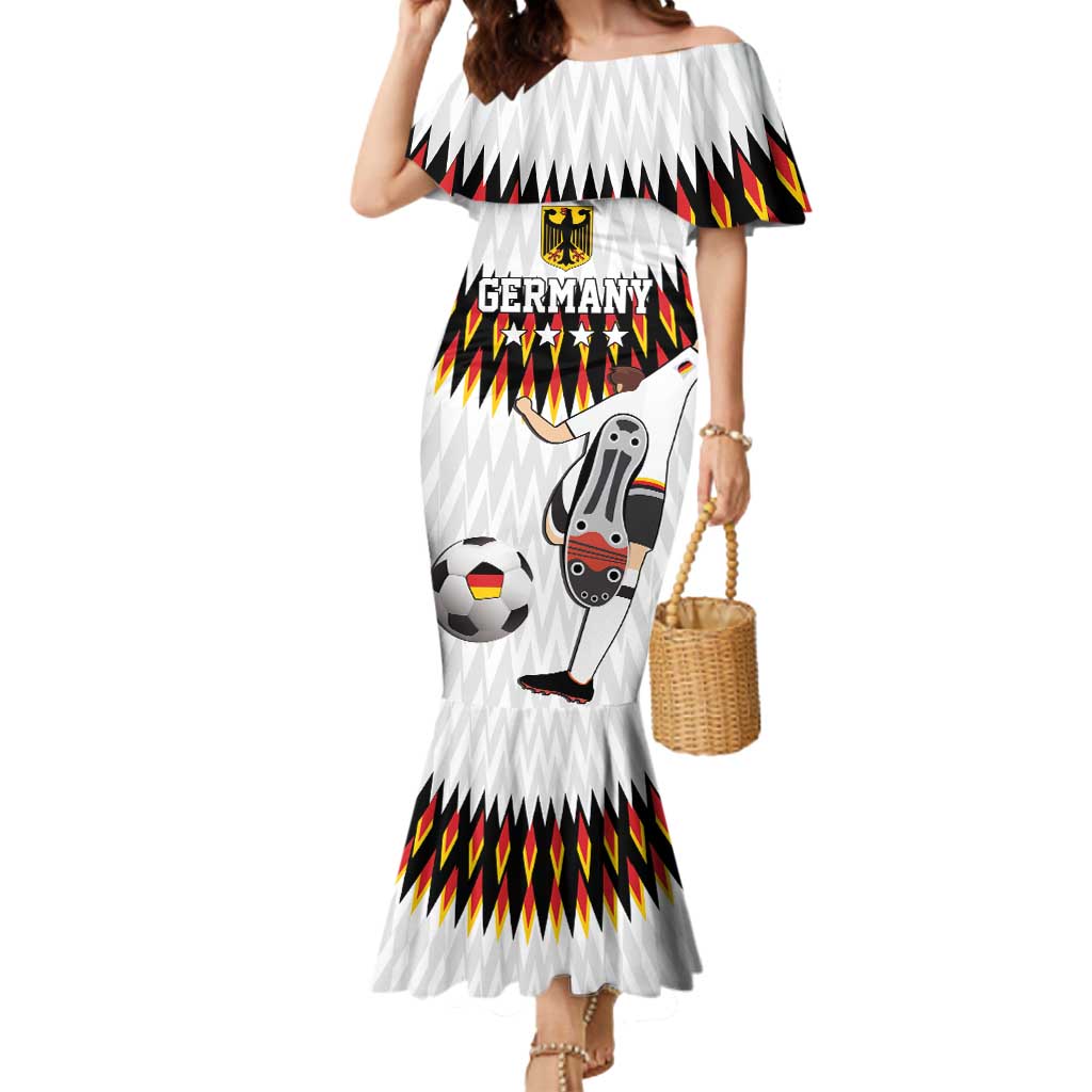 Custom Germany Football Mermaid Dress Sporty Style